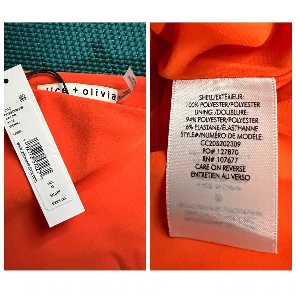 Alice + Olivia Rubi Orange Micro Mini Skirt